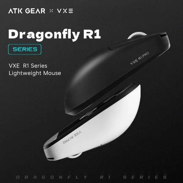 VXE Dragonfly R1 SE+ Wireless Gaming Maus - 55g Ultraleicht, PAW3395 SE - Bild 2 von 4