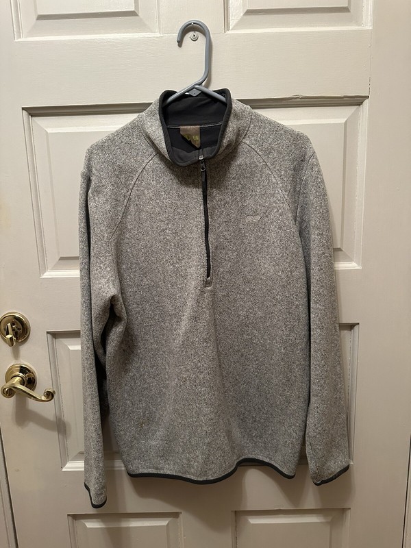 Koppen Sweater Mens M Pullover  1/2 Zip Fleece  Gray Jacket