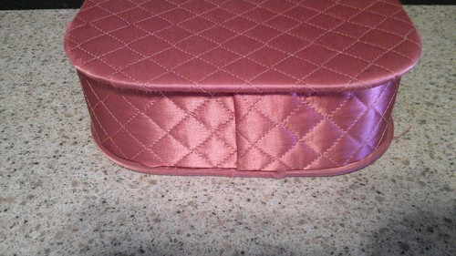VTG Mid Century Jewelry Vanity Box Red Silk 1960s VGuC - Picture 2 of 4