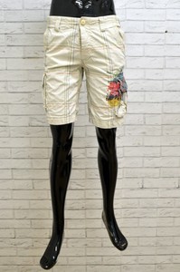 Bermuda Uomo Desigual Taglia 42 Beige Cotone Pantalone Pants Schorts a  Quadri | eBay
