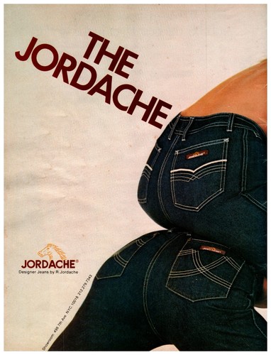 1980 Jordache Jeans - Man and Woman Shirtless 2-Page Split PB Vintage Print Ad - Picture 2 of 3