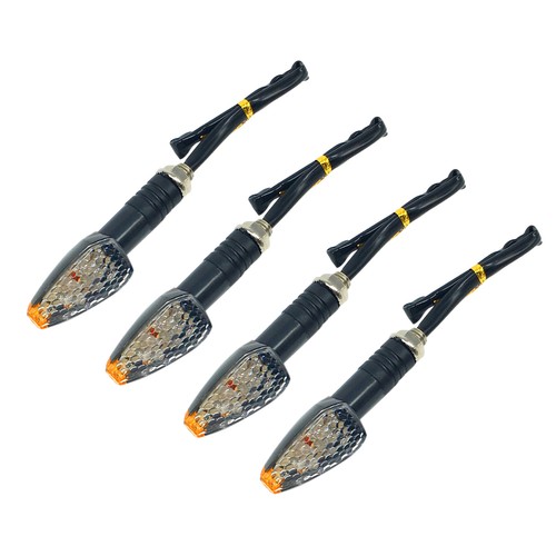 2x 10LED Universal Turn Signal Indicators Light Amber Blink Motorcycle Motorbike