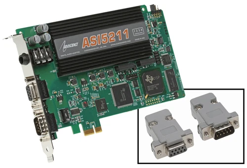 AudioScience ASI5211 Broadcast Mic Preamp Balanced Analog PCIe Card - BARE CARD