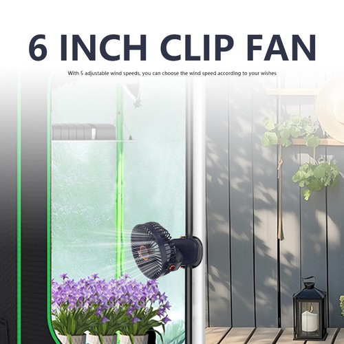 Clip Ventilator Flexibler Grow Ventilator 5-Stufen Umlaufventilator Grow Box Fan - Bild 5 von 18