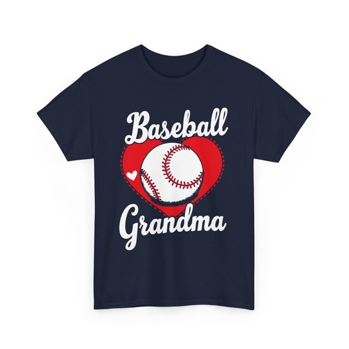 Baseball Grandma T Shirt Heart Design Gift for Grandma Cute Sports Gift Granny - Picture 9 of 15