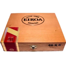 Eiroa The First 20 Years Series 46 x 6 Empty Wooden Cigar Box 8" x 7" x 1.75"