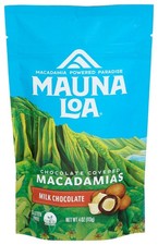 Mauna Loa Macadamias Milk Chocolate 4 oz (Pack of 6)