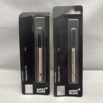 2 Pack - MontBlanc Ballpoint Pen Refill Fine Point Mystery Black -Made n Germany