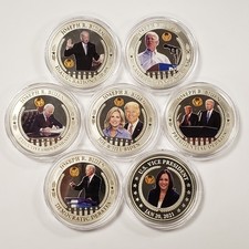 Joseph R Biden Presidential Legacy 8 Proof Silver Medals BU in Capsule - Q2942