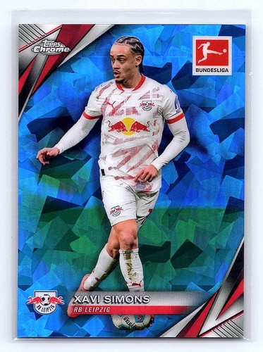 Xavi Simons 2024-25 Topps Chrome Bundesliga Sapphire #59 Image Variation *ab