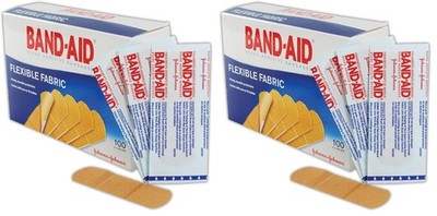 Johnson & Johnson JJ4444 Band-Aid Woven Adhesive Bandages 1''x3'' Tan Box