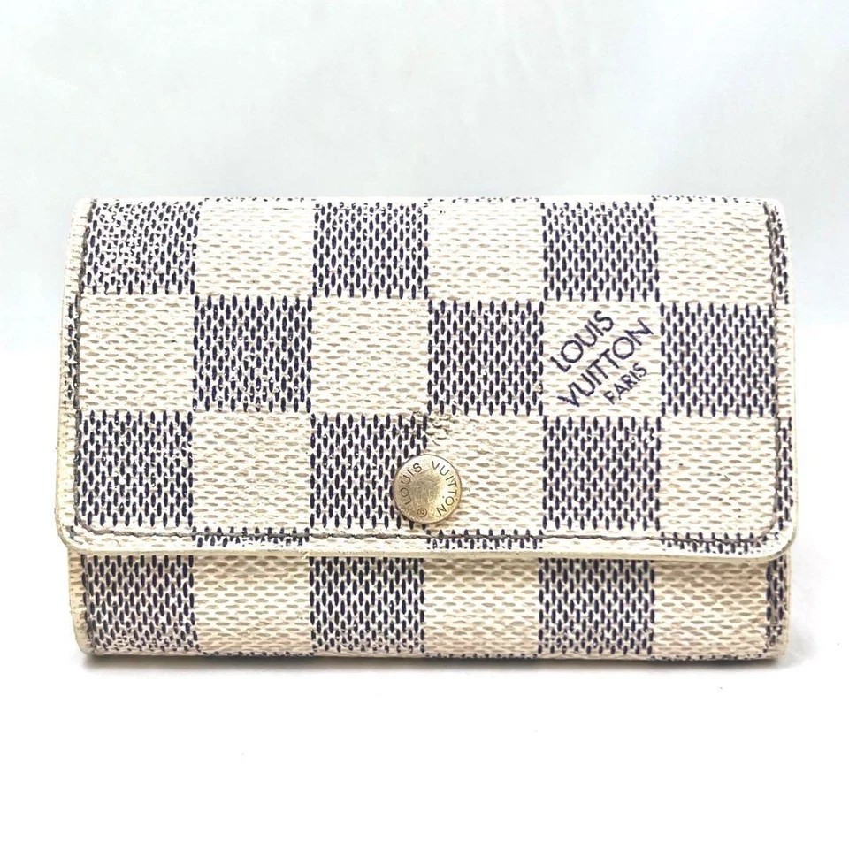 LOUIS VUITTON Damier Azur Multicles 6-ring Key Case Key Holder N61745 Used - Image 2 of 4