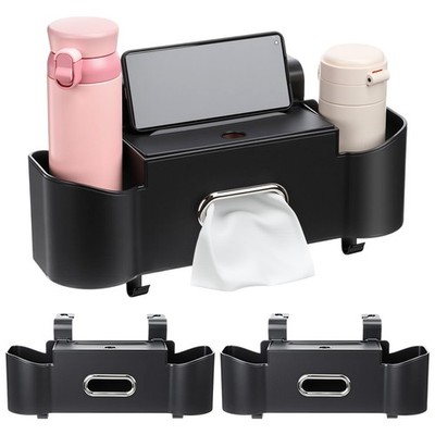 2 Pack Multifunctional Car Seat Back Storage Box Car Seat Back Organizer with...