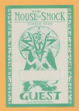 The House of Shock Horror Show 2016 Concert Tour GUEST Backstage Pass