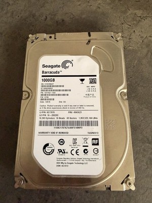 SEAGATE BARRACUDA 1TB 3.5'' SATA 7200RPM HARD DISK HDD ST100DM003 Tested!