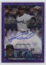 2023 Topps Chrome Update Purple Speckle Refractor 21/299 George Soriano Auto 0w7