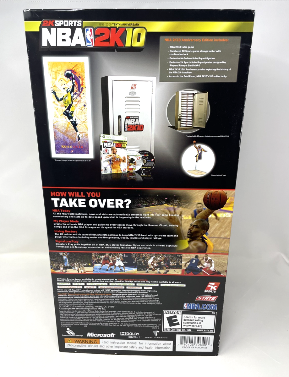 NBA 2K10 -- Tenth Anniversary Edition (Microsoft Xbox 360, 2009