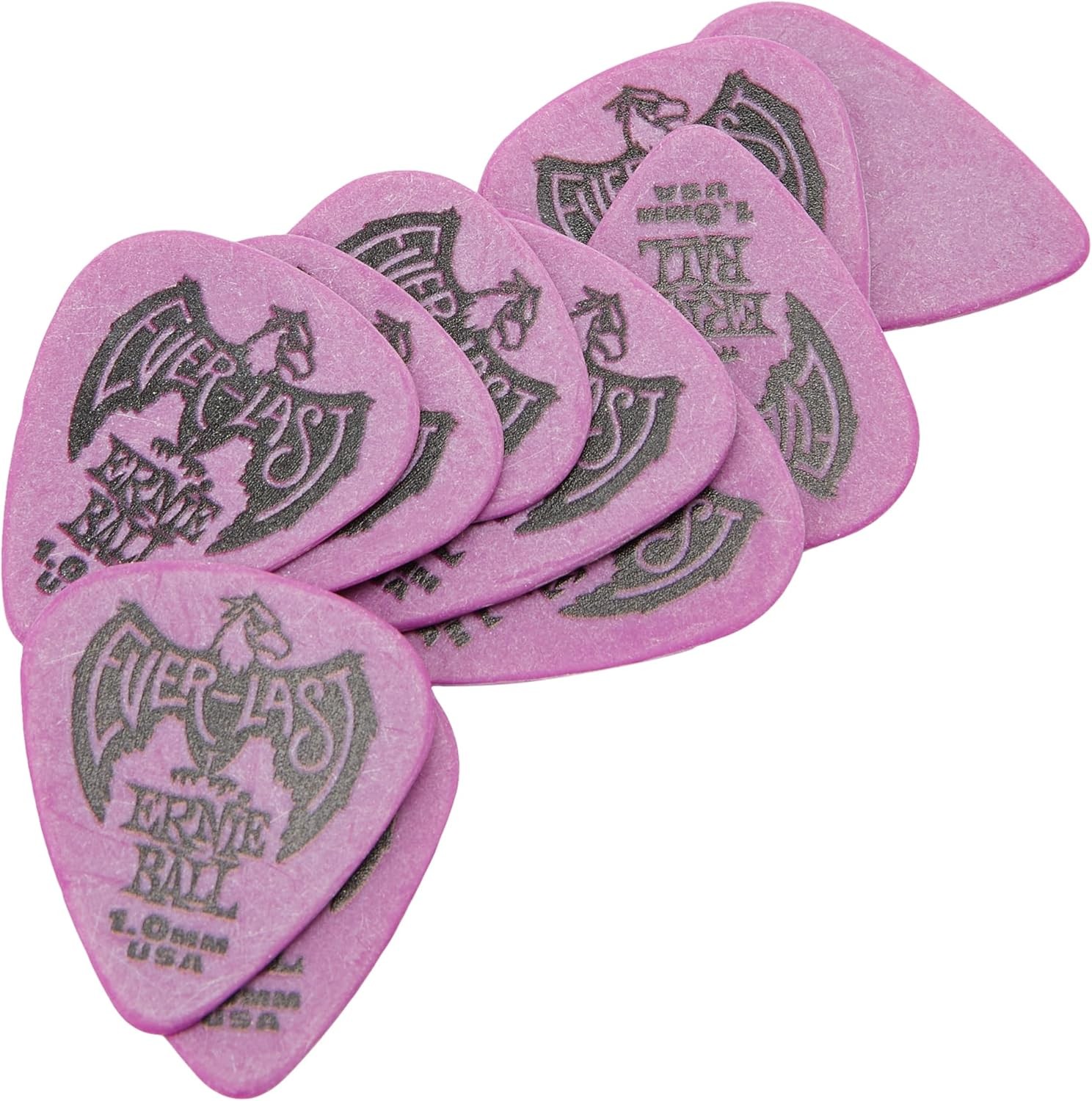 Ernie Ball 1.0 mm Purple Everlast Picks 12-pack