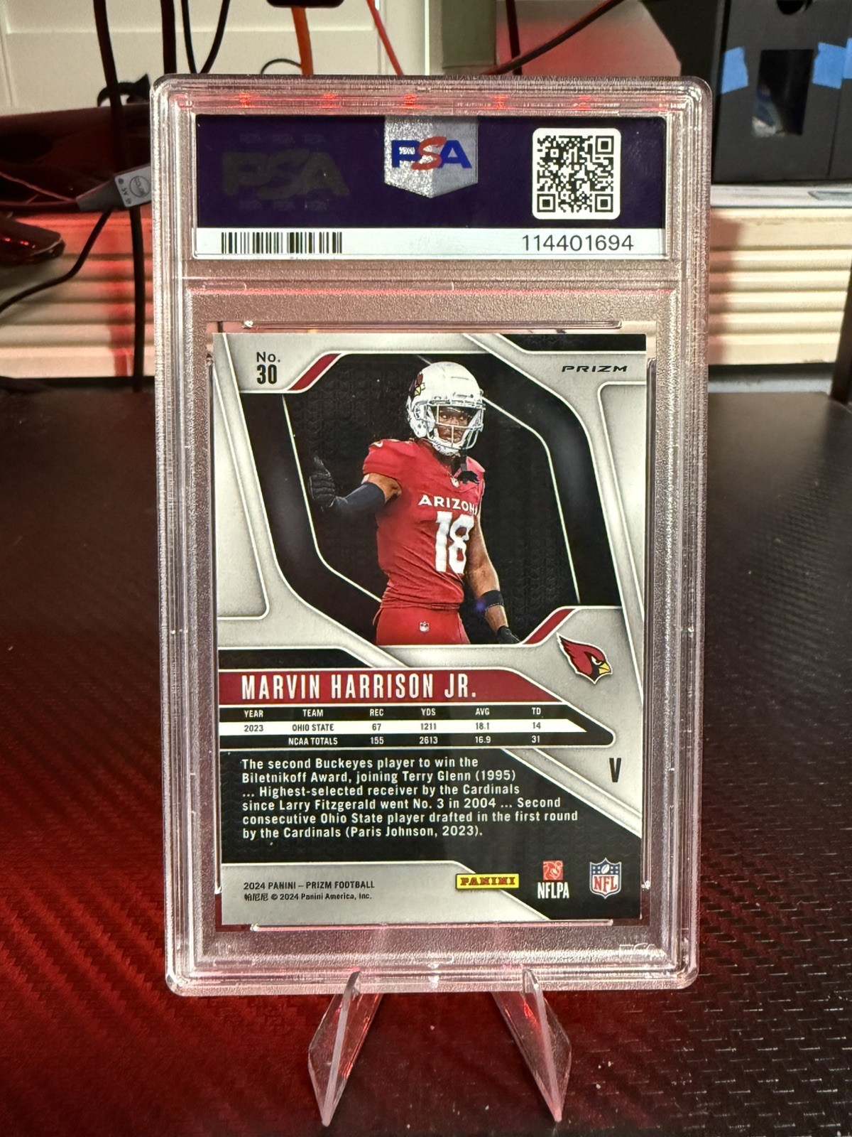 2024 Panini Prizm - Rookie Variations Marvin Harrison Jr. #30 Silver Prizm (RC) view 2