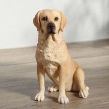 Sitting Labrador Retriever Polystone Dog Themed Figurine Home Decor Collectible