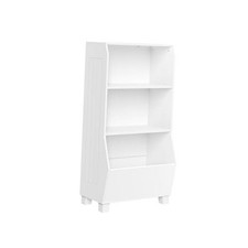 Kids 23" Bookcase with Toy Organizer White