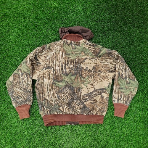 Vintage Duxbak Hoodie Jacket Large 23x23 Boxy Lined Hunting - Picture 2 of 22
