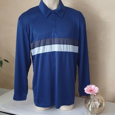Men`s Touch Herren Langarm Shirt Poloshirt m. Kragen Mikrofaser blau Gr. XXL NEU