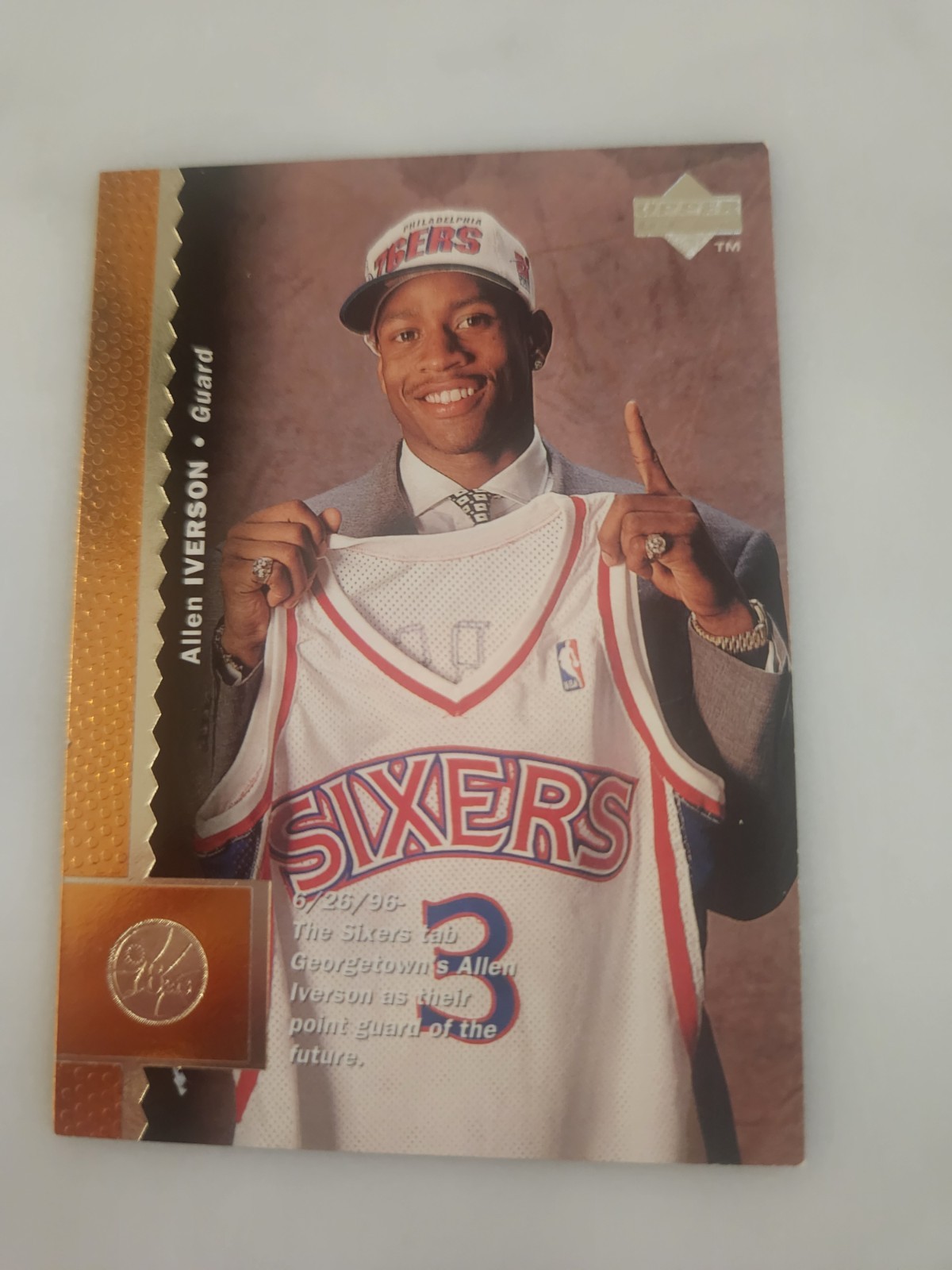 1996-97 Upper Deck  Allen Iverson #91 Vintage 90s Philadelphia 76ers NBA RC
