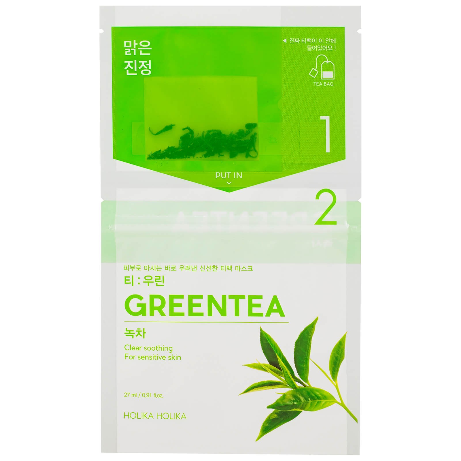Holika Holika Instantly Brewing Tea Bag Mask - Green Tea 27ml