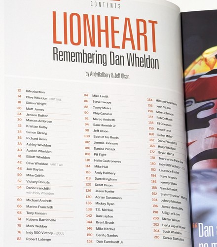 Löwenherz Erinnerung Dan Wheldon IndyCar Rennen Indy Autorennen Couchtisch Buch - Bild 6 von 9