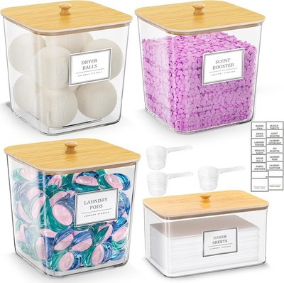 Laundry Pods Storage Container Clear Laundry Room Organization & Storage