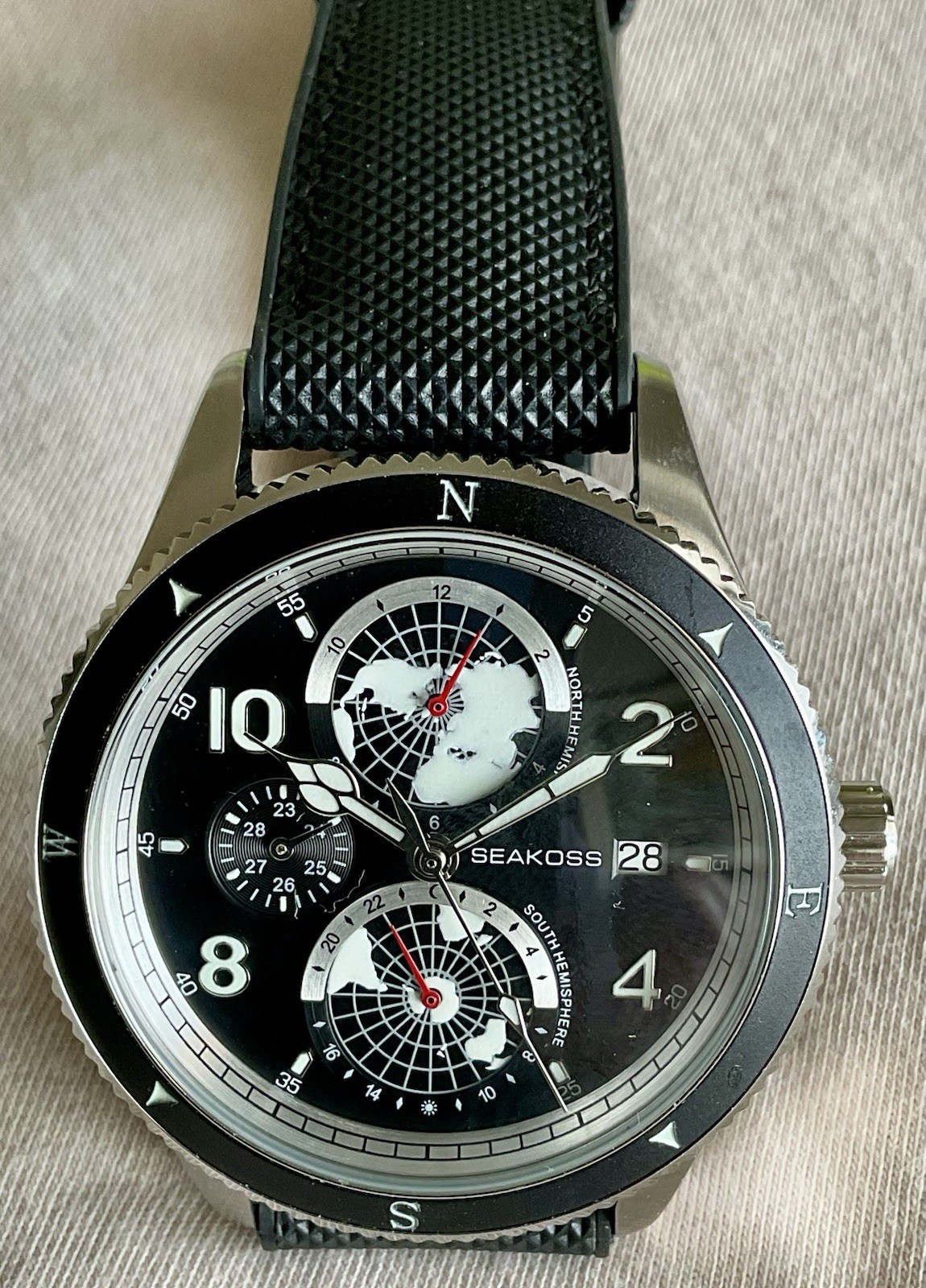 Multifunction Seakoss Automatic Hemisphere Watch … - image 2