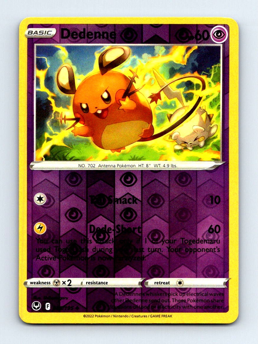 #85 2022 Silver Tempest ` Dedenne REVERSE HOLO