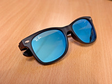 Ray-Ban Junior RJ9052S 48-16 Kinder/Jugend Sonnenbrille Schwarz Blau verspiegelt