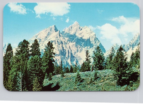 Vintage fotochromowa pocztówka Grand Teton Wyoming autorstwa Dextera 1939-Teraz - Zdjęcie 1 z 2