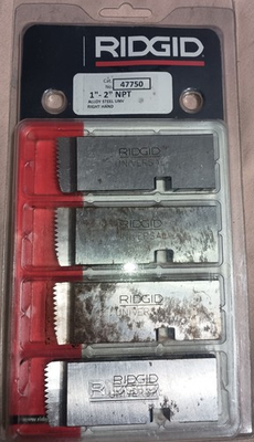 #ad RIDGID 47750 1quot; 2quot; 11 1 2 Right Handed Alloy Threading Machine Dies $92.35