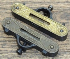 STANLEY BRASS FACED POCKET LEVEL LOT-ANTIQUE HAND TOOL