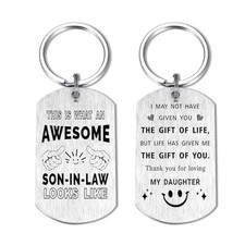 Fathers Day for Son In Law Gifts from Mother Father, Personalized Son-in-Law