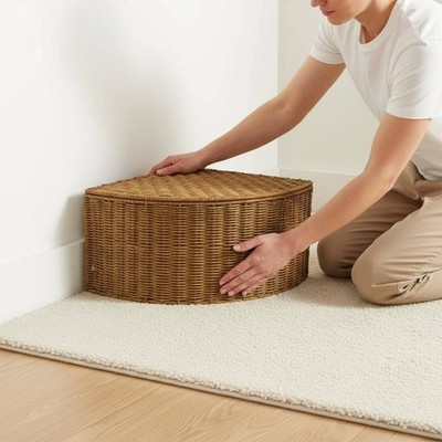 Triangle Imitation Rattan Basket Long-Lasting & Sturdy Imitation Rattan Corner