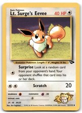 Lt. Surge's Eevee 51/132 NM Gym Challenge on eBay