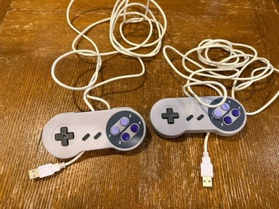 2 Pack Retro Super Nintendo SNES USB Controller for Windows PC Mac Raspberry Pi