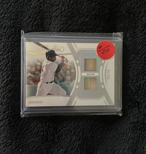 JIM RICE 2024 PANINI FLAWLESS #DU-JRC DUAL GAME-USED BAT RELIC 4/20