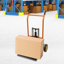 440lb Hydraulic Material Lift Winch Stacker Adjustable Pallet Truck Dolly 6-40cm