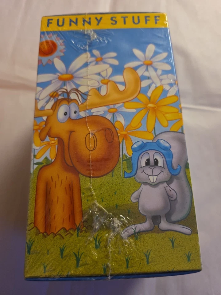 Rocky And Bulwinkle VHS Boxset Fun Stuff- (4) VHS tapes SEALED!! - Image 2 of 4