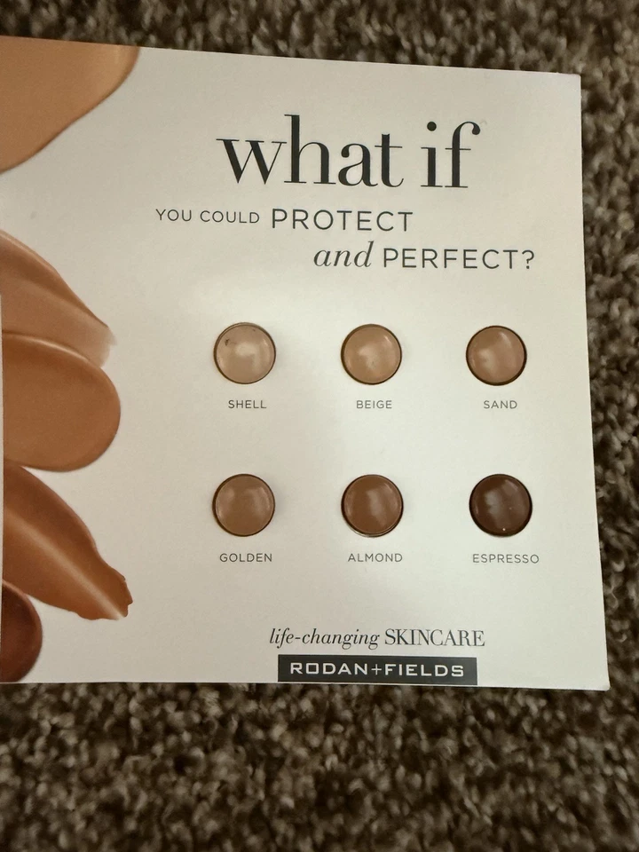 7 Card Lot Rodan + Fields Radiant Defense Perfecting Liquid Sample 10 Shades - Image 4 of 4