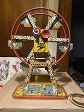 Vintage J Chein Tin Disney Ferris Wheel Parts Or Restoration