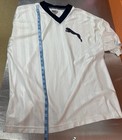 Vintage 90s PUMA White V-Neck T-Shirt Men's Size Large — photo 1