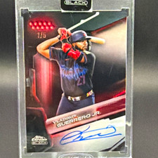 2026 Topps Chrome Black Autographs Vladimir Guerrero Jr. Red Refractor Auto 1/5