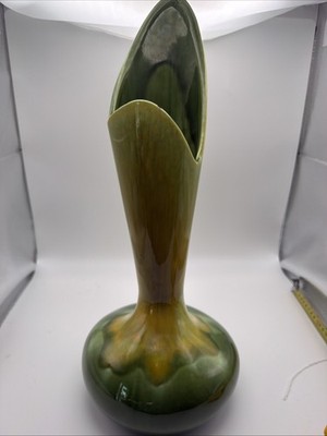 Royal Haeger R1752 Mid Century Modern Flame Glaze Ceramic Vase 16.5  USA