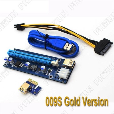 USB3.0 PCI-E Express Extension Power Cable Extender Riser Card Adapter 24pin ATX